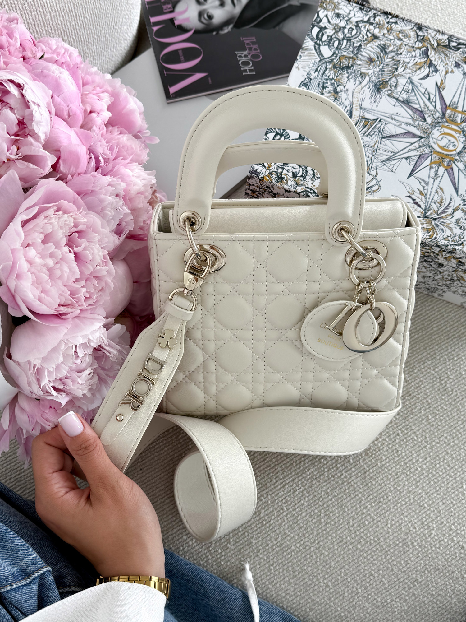 Christian Dior Small Lady Dior My ABCDIOR Bag Milk [оригінальна к - 13