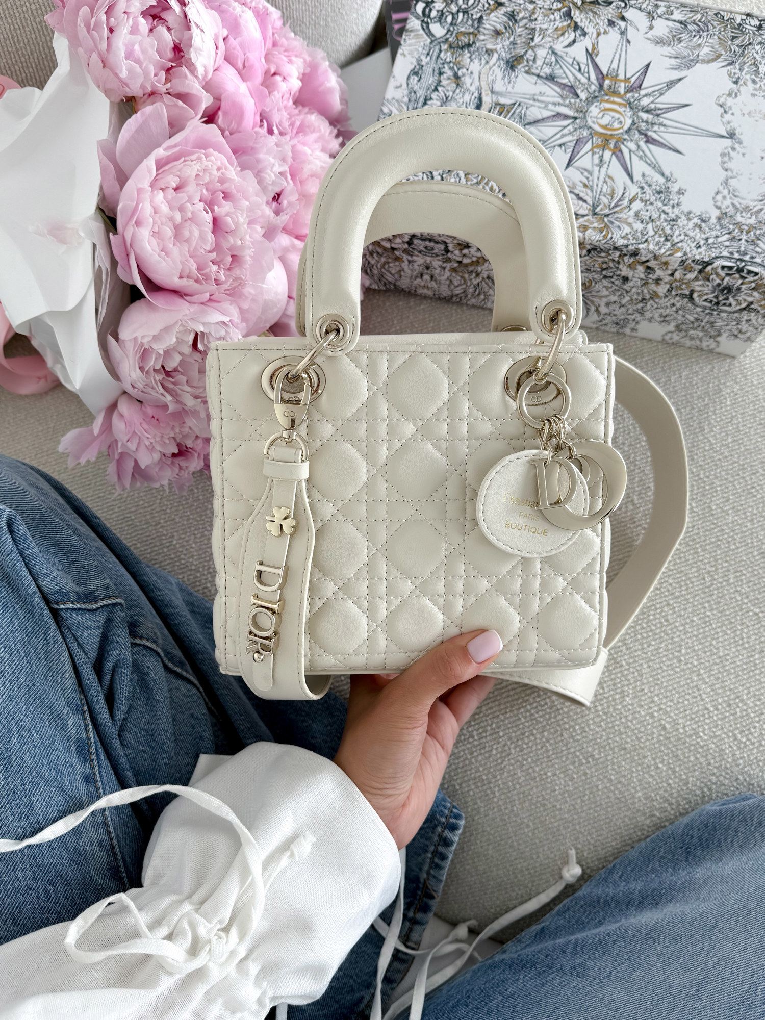 Christian Dior Small Lady Dior My ABCDIOR Bag Milk [оригінальна к - 10