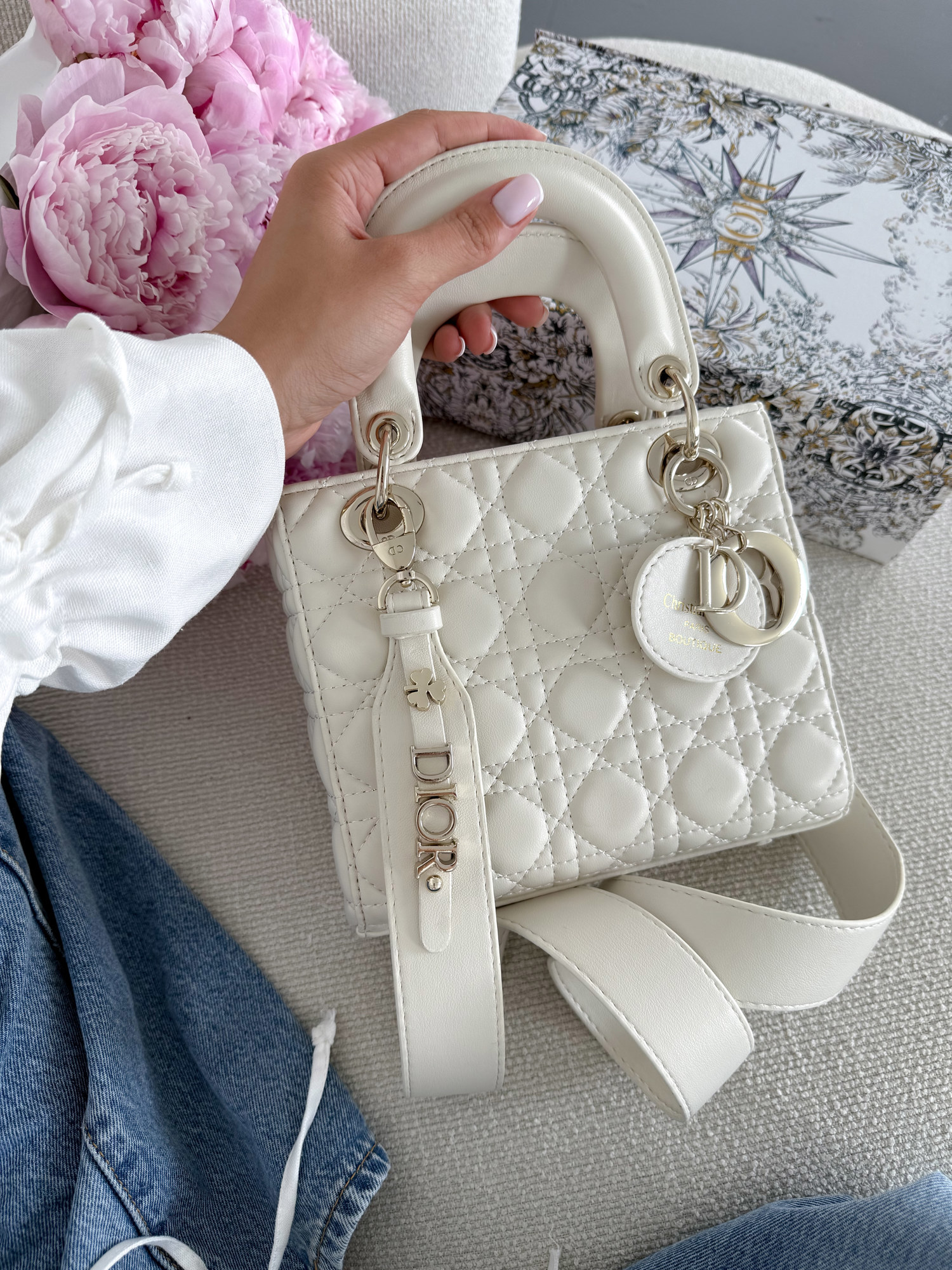 Christian Dior Small Lady Dior My ABCDIOR Bag Milk [оригінальна к - 11