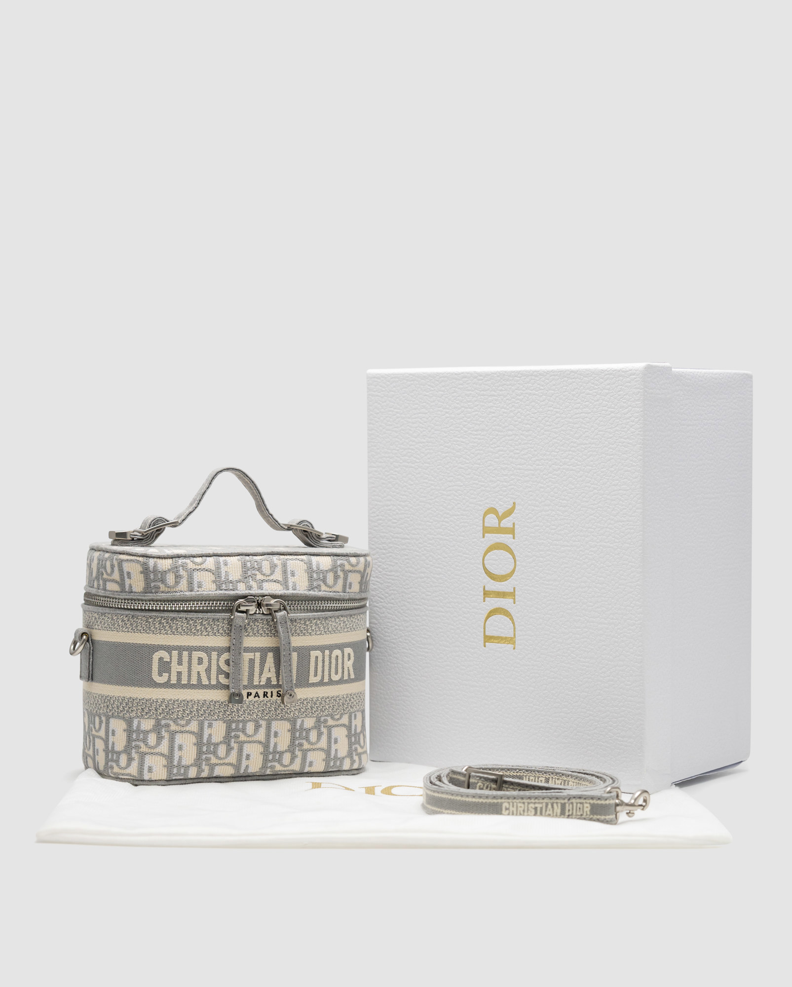 Christian Dior Travel Small Vanity Bag Grey - 8