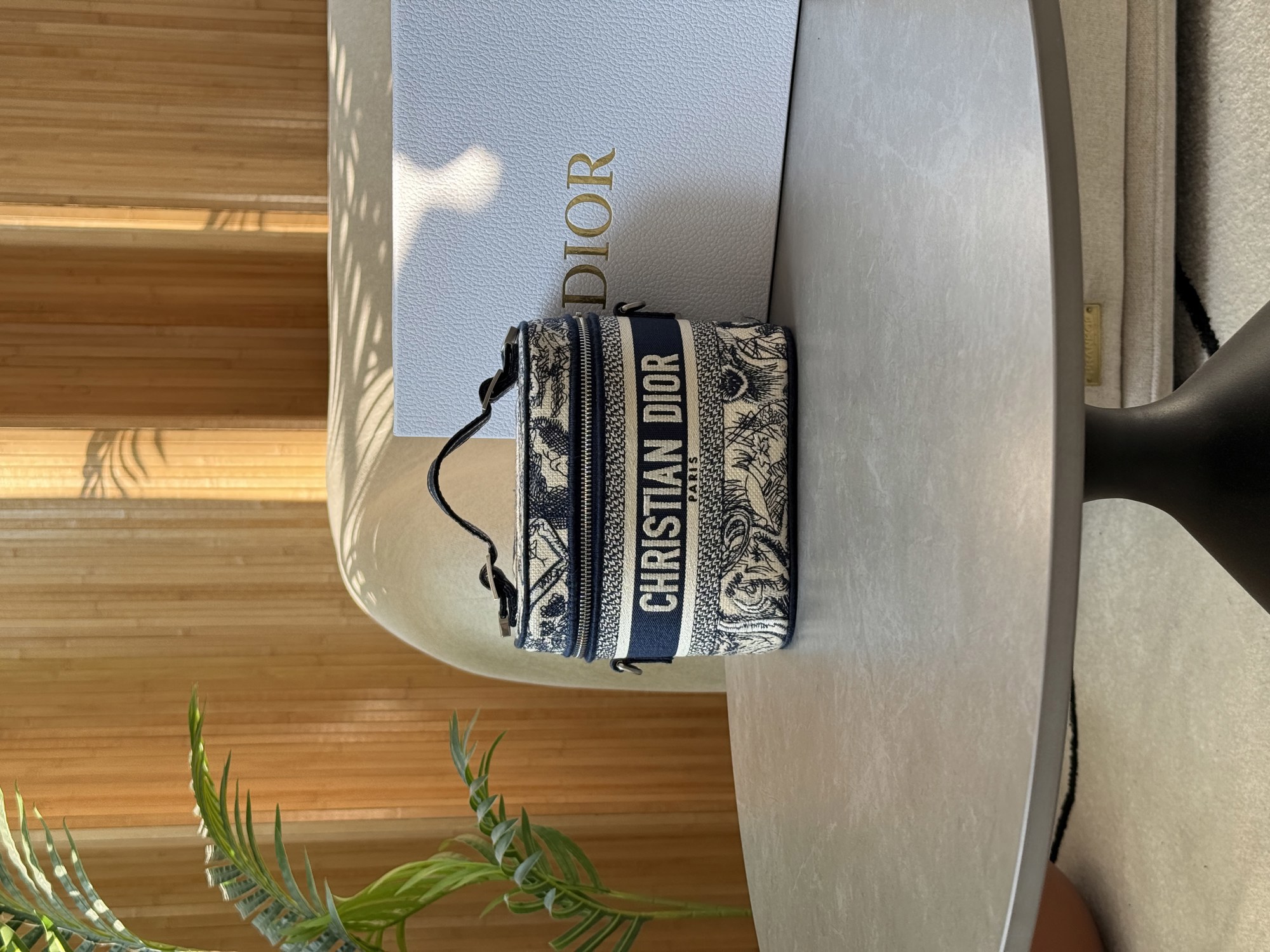Christian Dior Travel Small Vanity Bag Navy Blue - 13