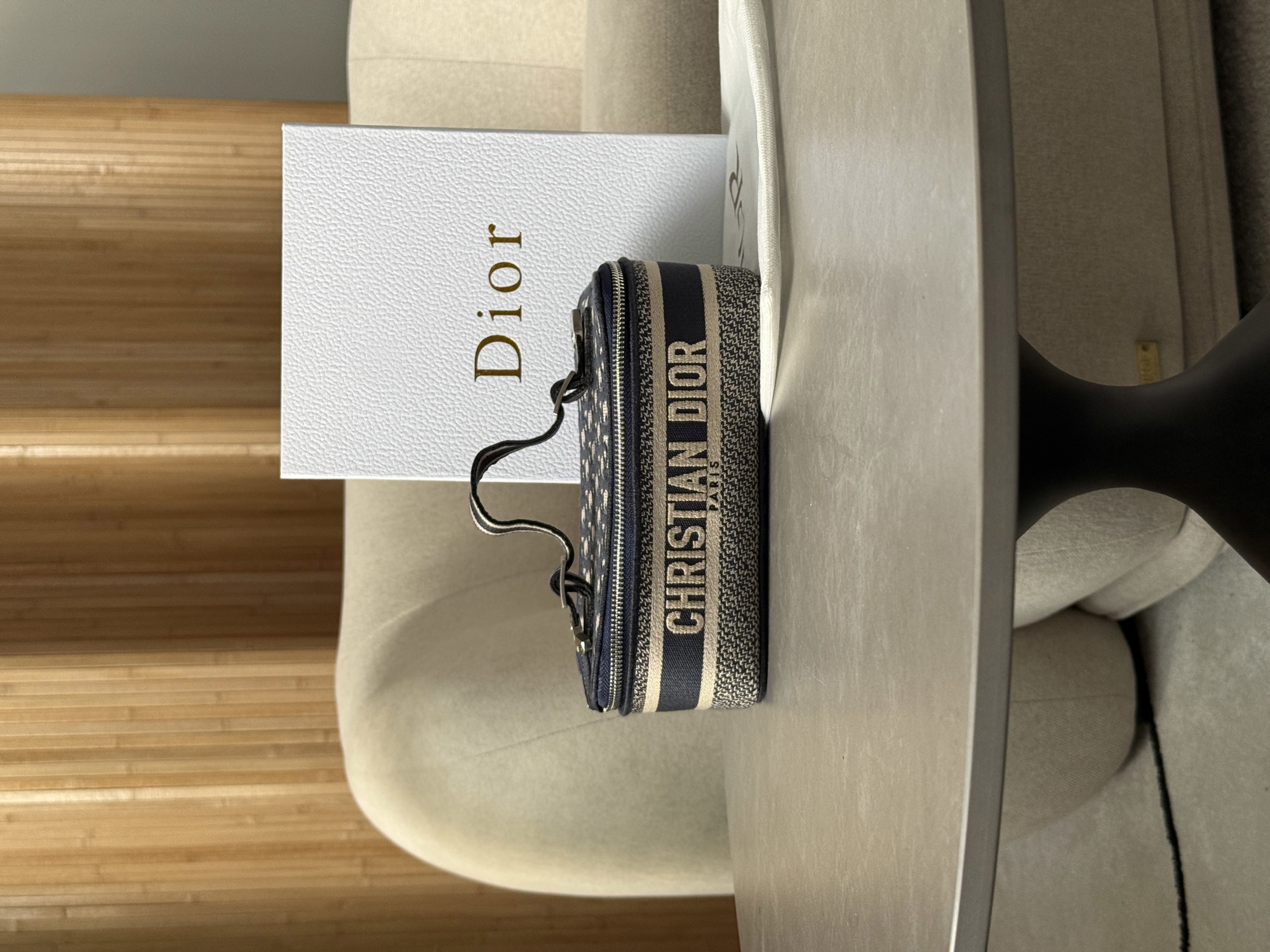 Christian Dior Travel Vanity Bag Navy Blue - 6