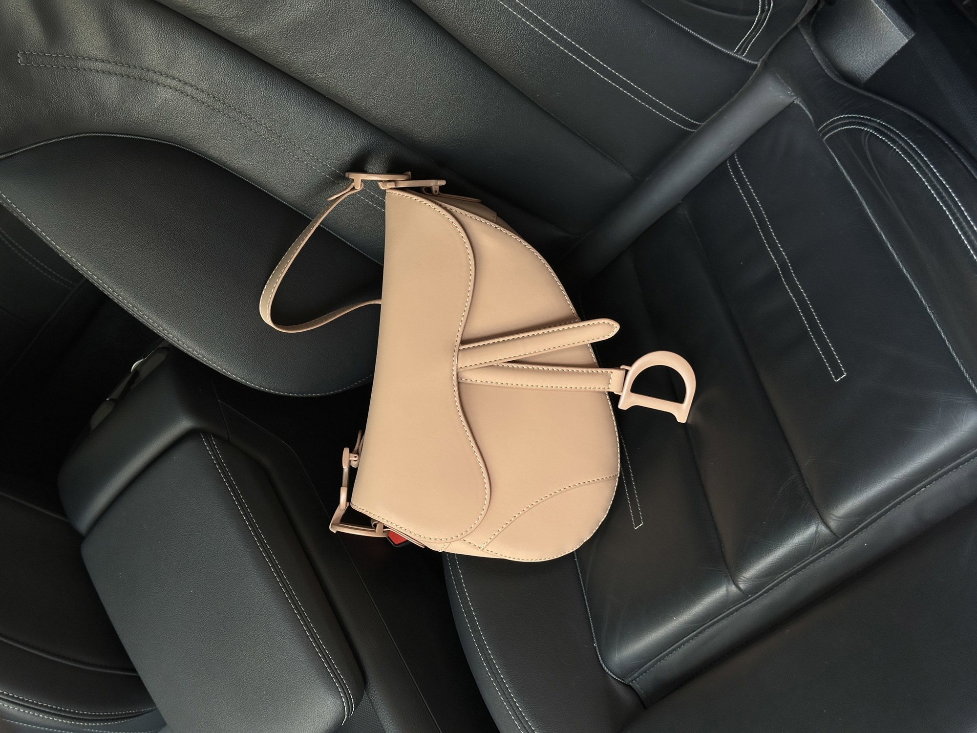 Christian Dior Ultra Matte Calfskin Saddle Bag Beige - 9
