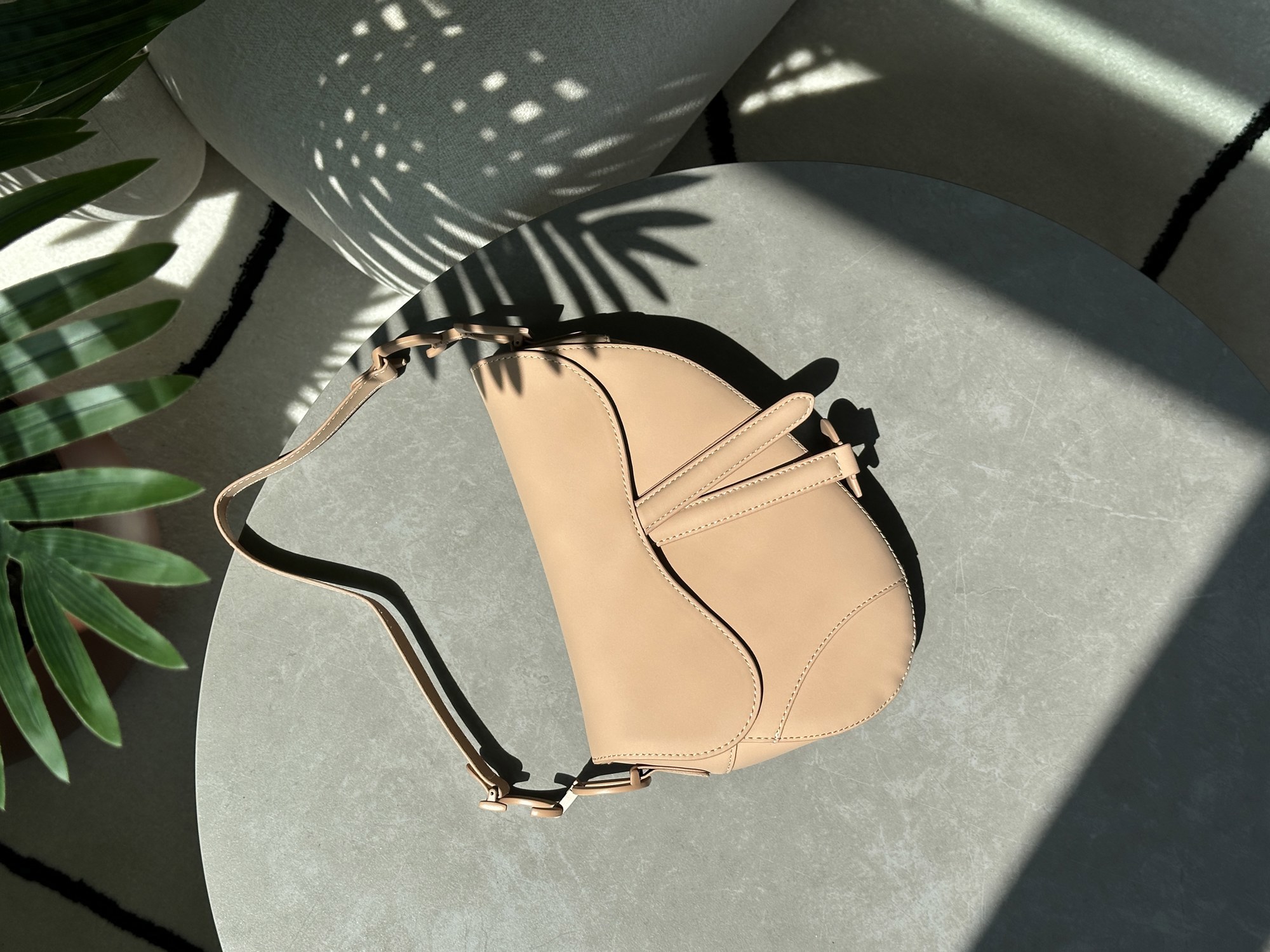 Christian Dior Ultra Matte Calfskin Saddle Bag Beige - 15