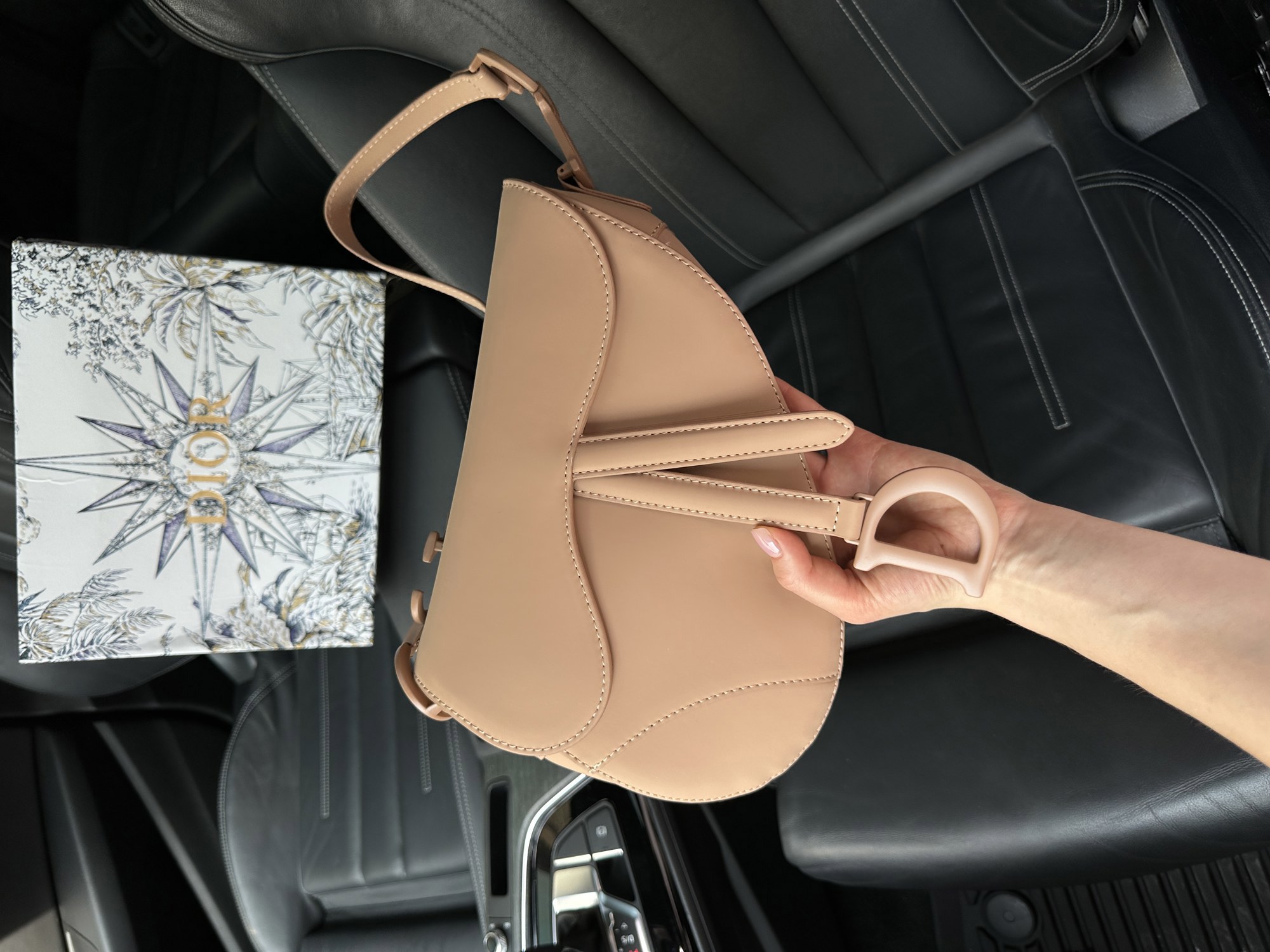 Christian Dior Ultra Matte Calfskin Saddle Bag Beige - 8
