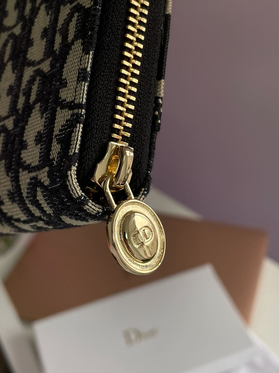 Christian Dior Wallet Blue Oblique Jacquard Blue - 11