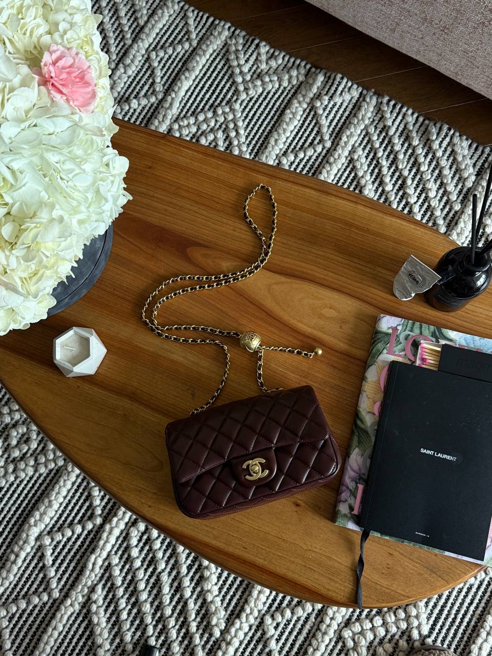 Classic 1.55 Small Single Flap in burgundy - 2