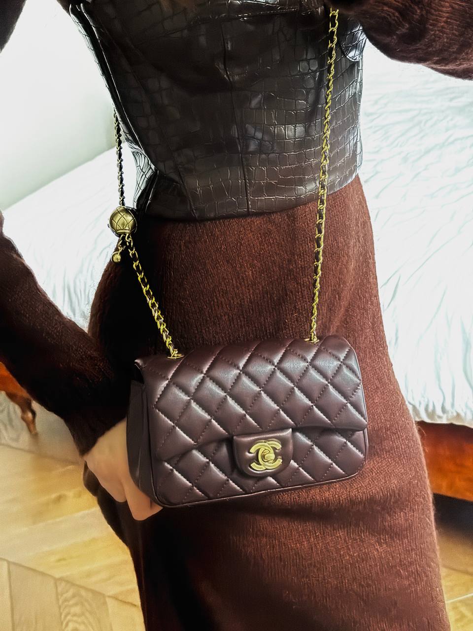 Classic 1.55 Small Single Flap in burgundy - 5