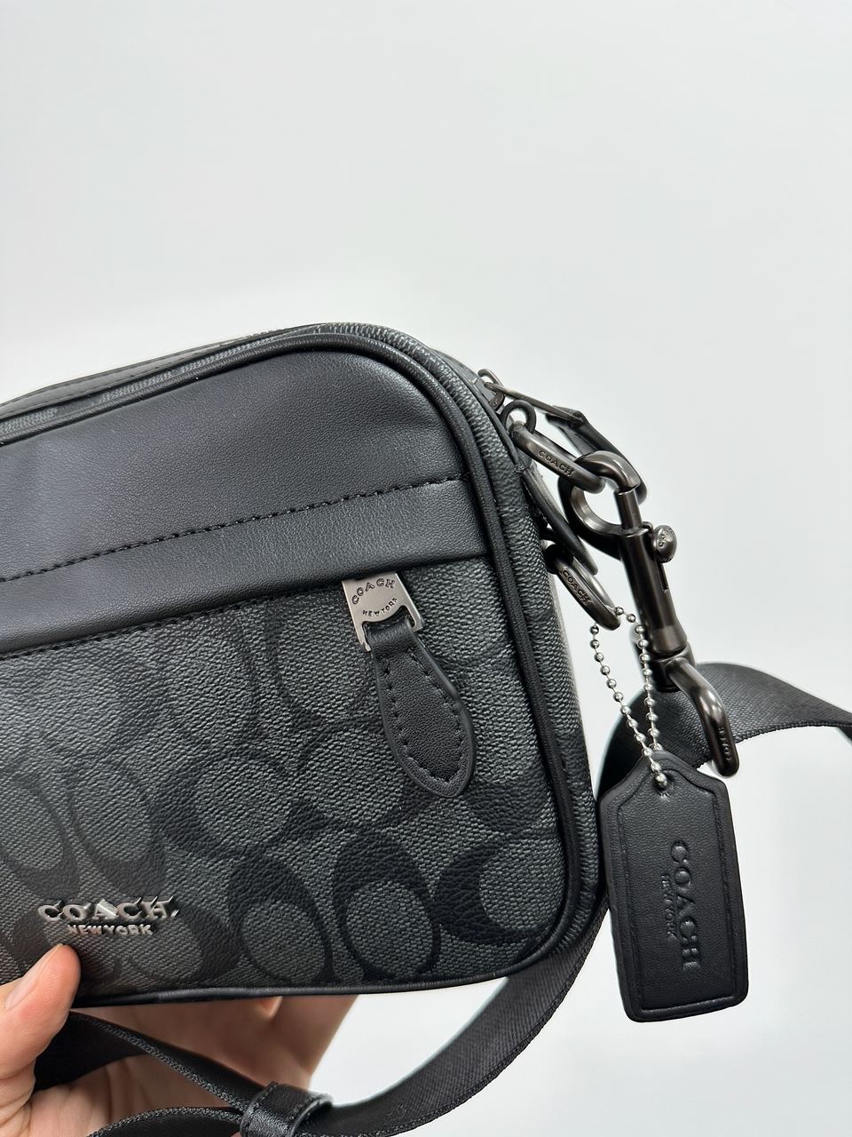 Coach Academy Crossbody Signature Canvas Blue - 11