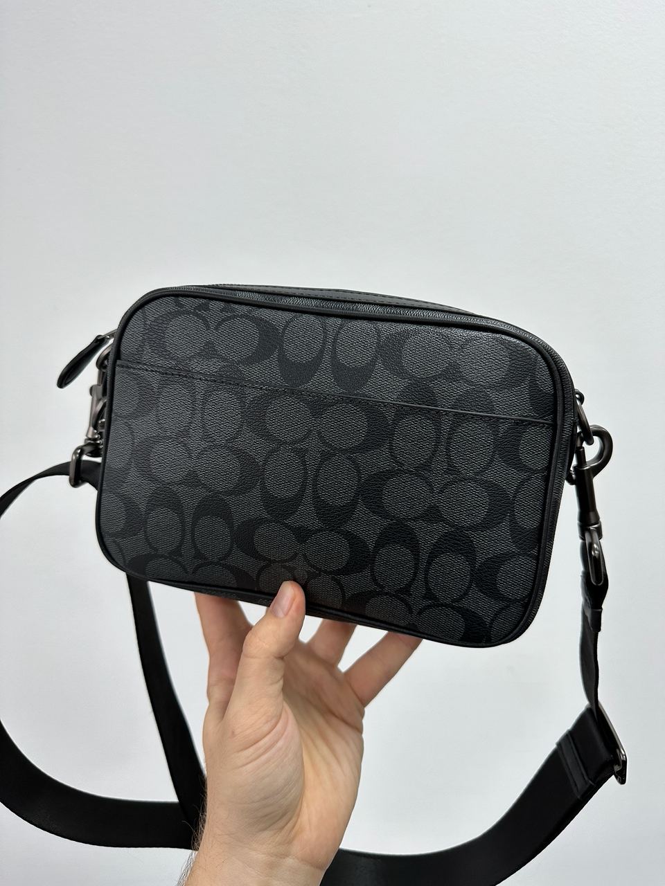 Coach Academy Crossbody Signature Canvas Blue - 13