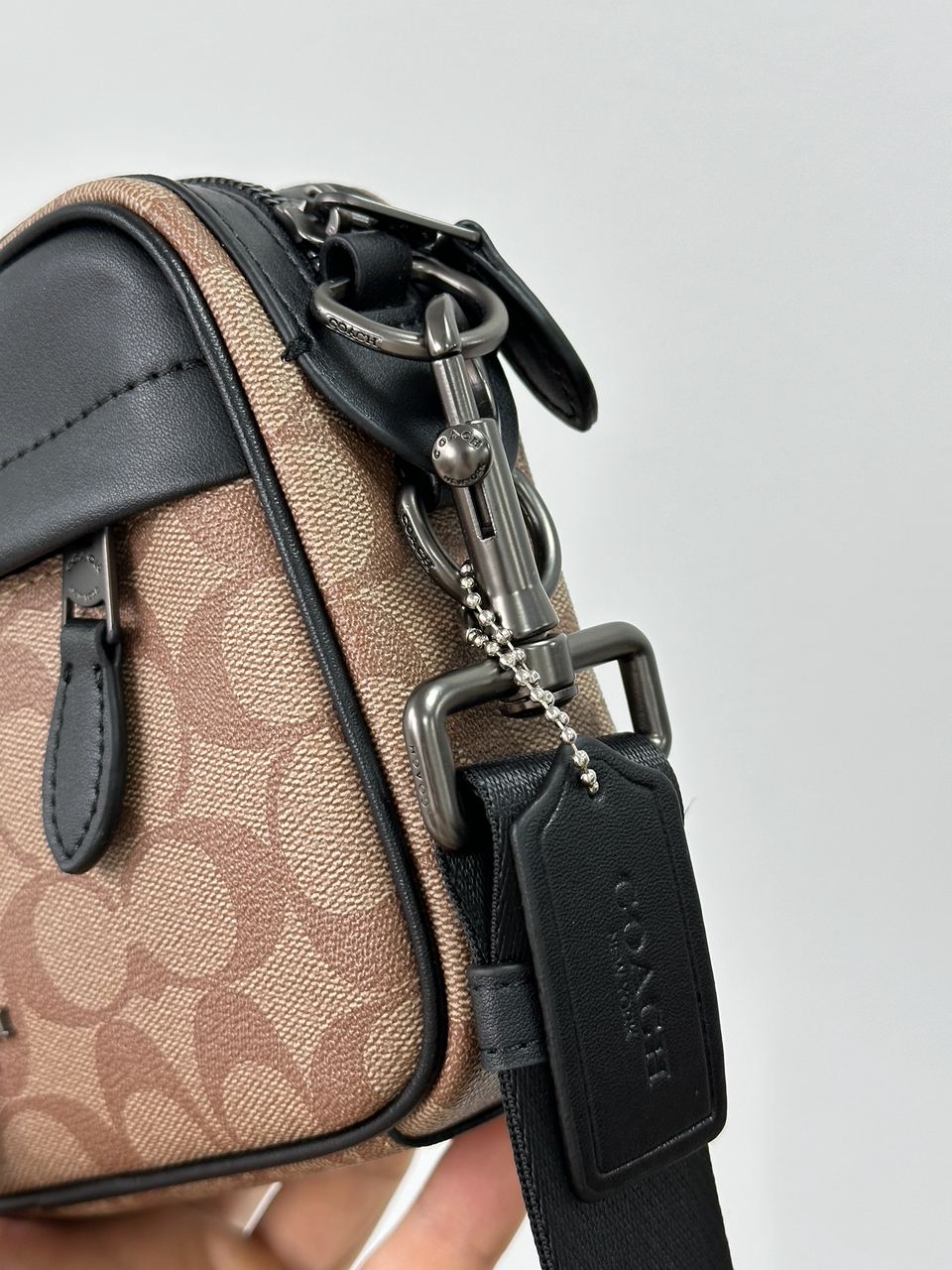 Coach Academy Crossbody Signature Canvas Khaki - 11