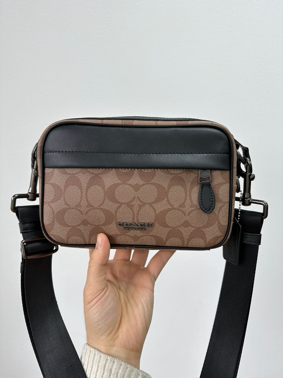 Coach Academy Crossbody Signature Canvas Khaki - 8