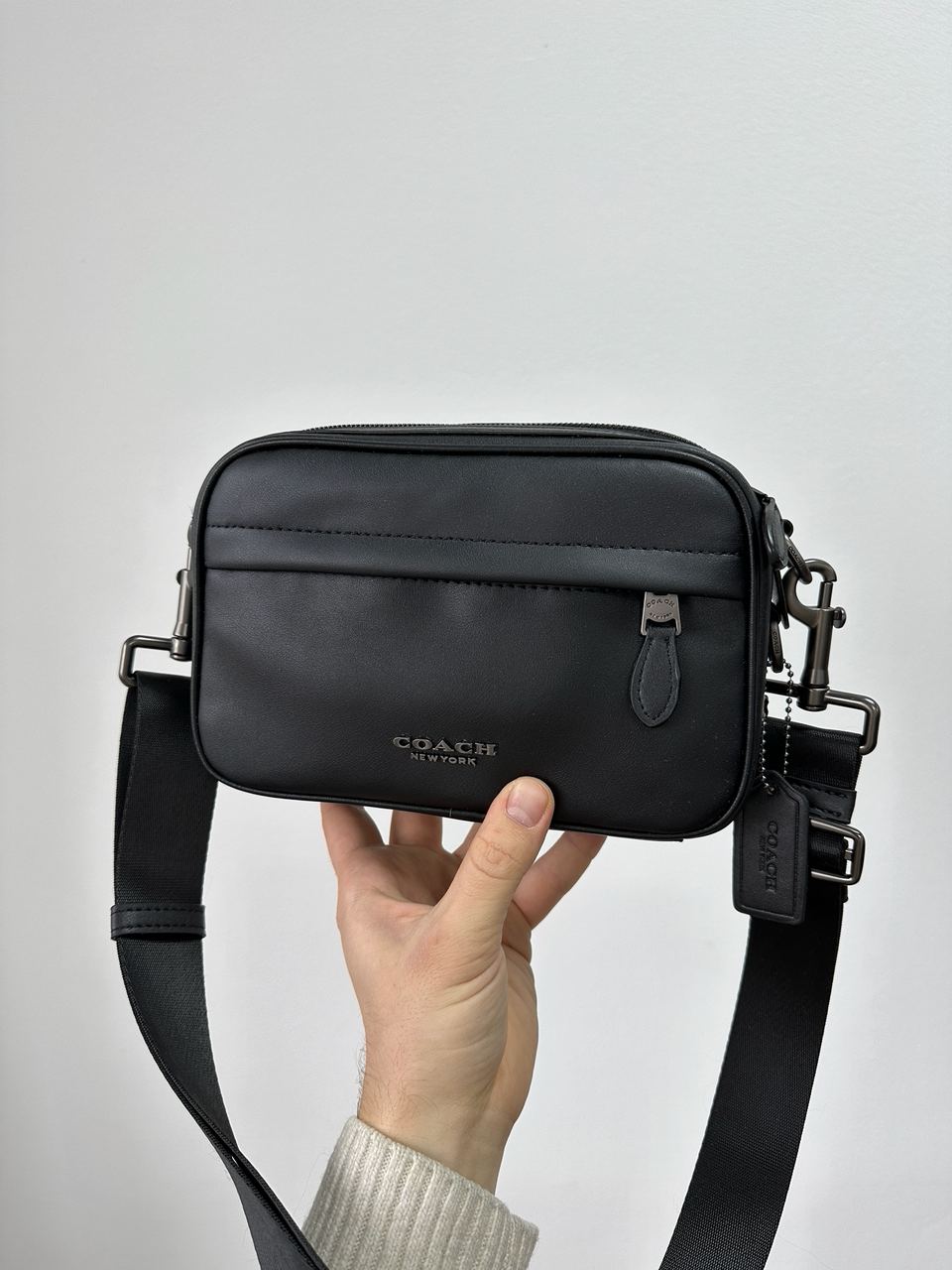 Coach Academy Crossbody Signature Canvas Total Black - 8