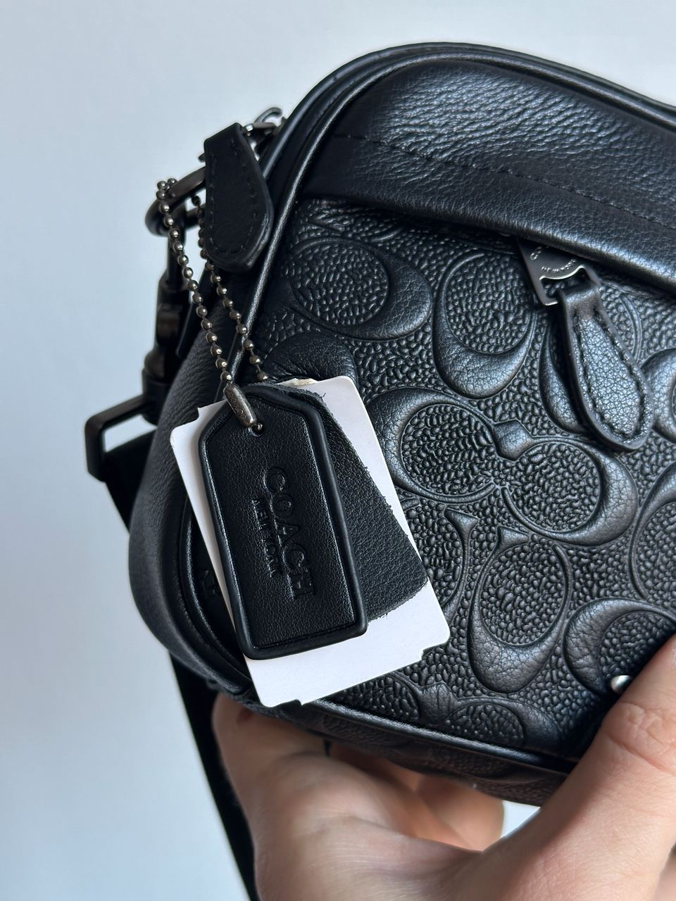 Coach Academy Crossbody Signature Leather Black - 11