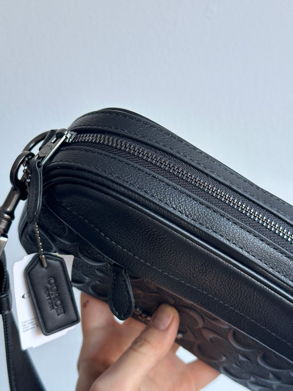 Coach Academy Crossbody Signature Leather Black - 16