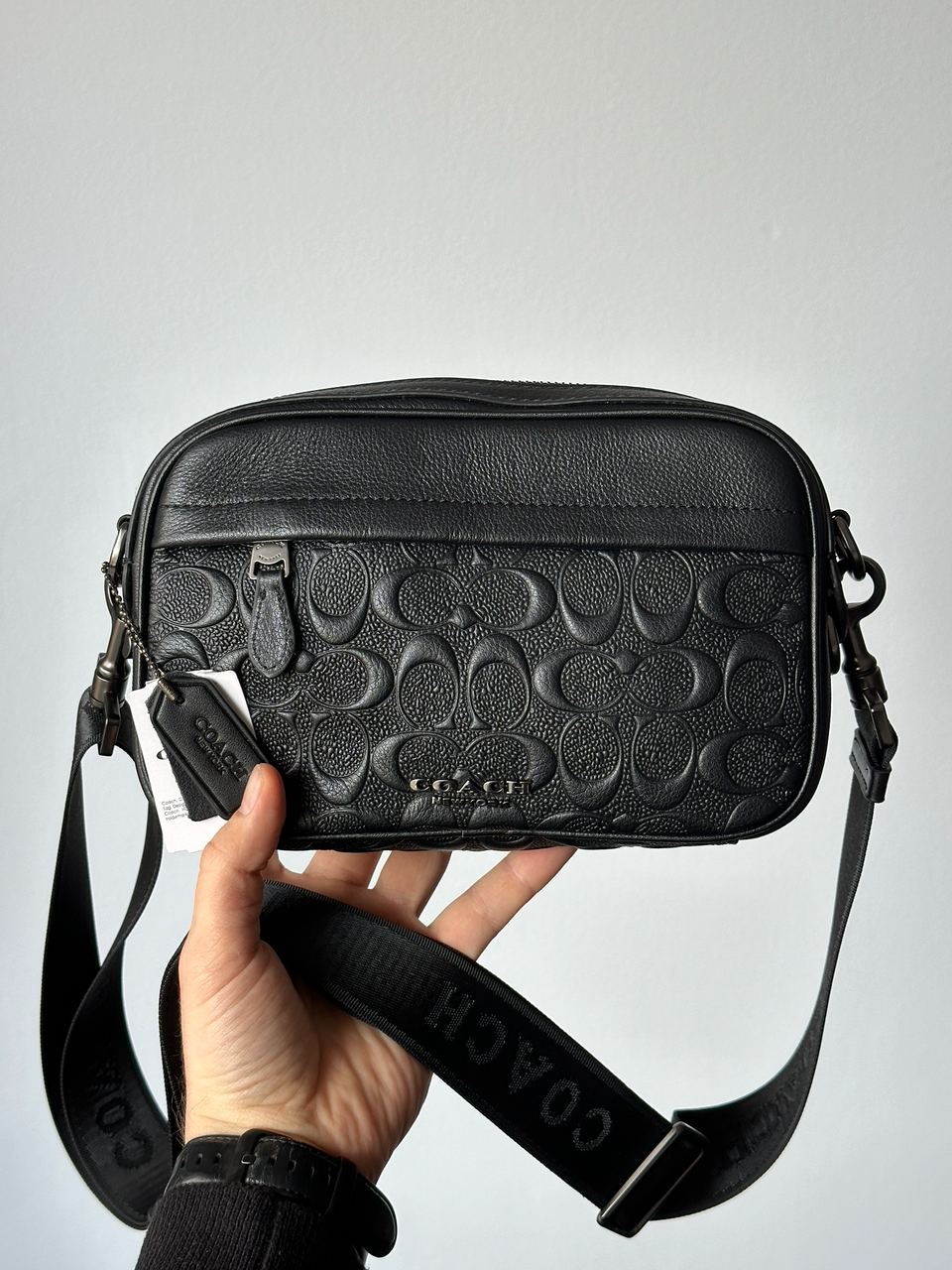 Coach Academy Crossbody Signature Leather Black - 8