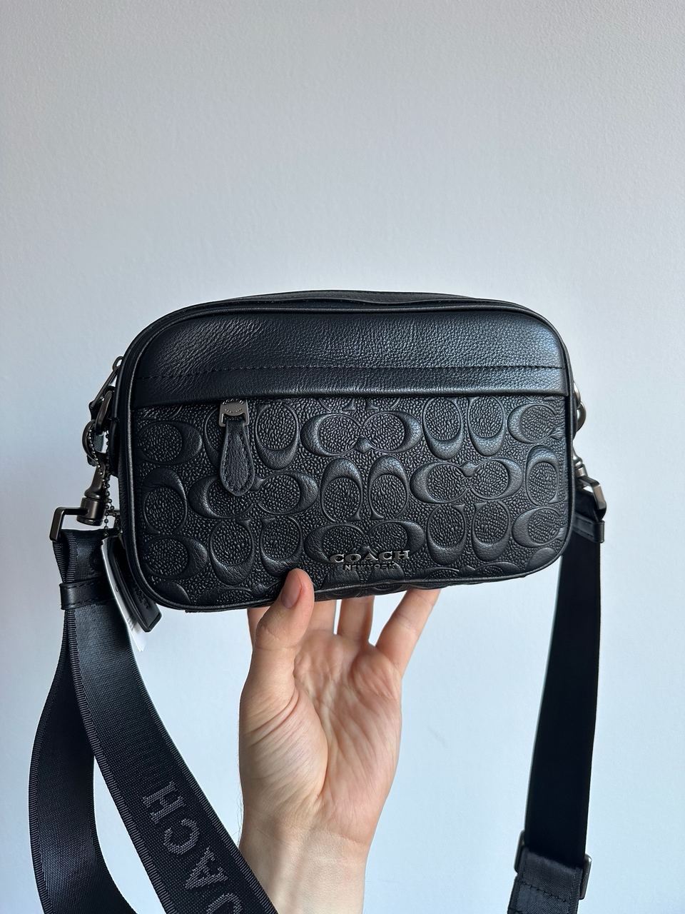 Coach Academy Crossbody Signature Leather Black - 9