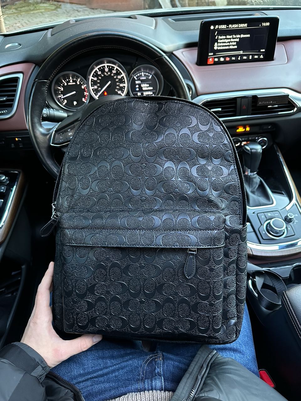 Coach Academy Crossbody Signature Leather Black - 6