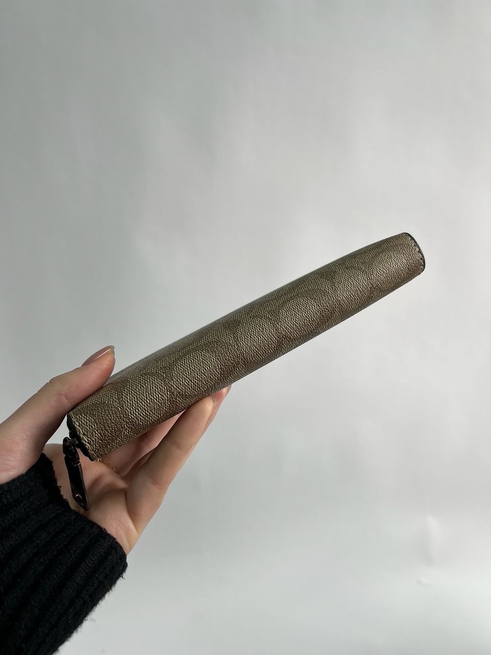 Coach Accordion Wallet In Signature Beige - 11