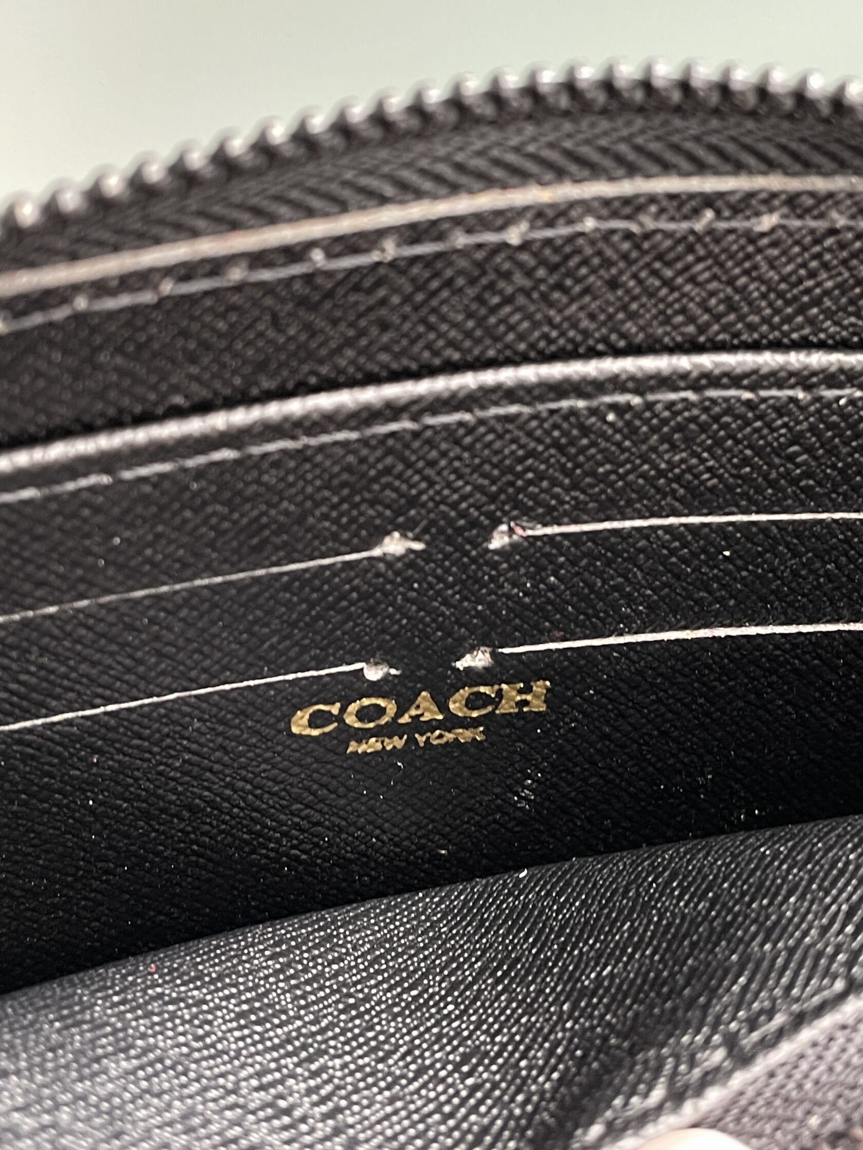 Coach Accordion Wallet In Signature Canvas Brown - 12