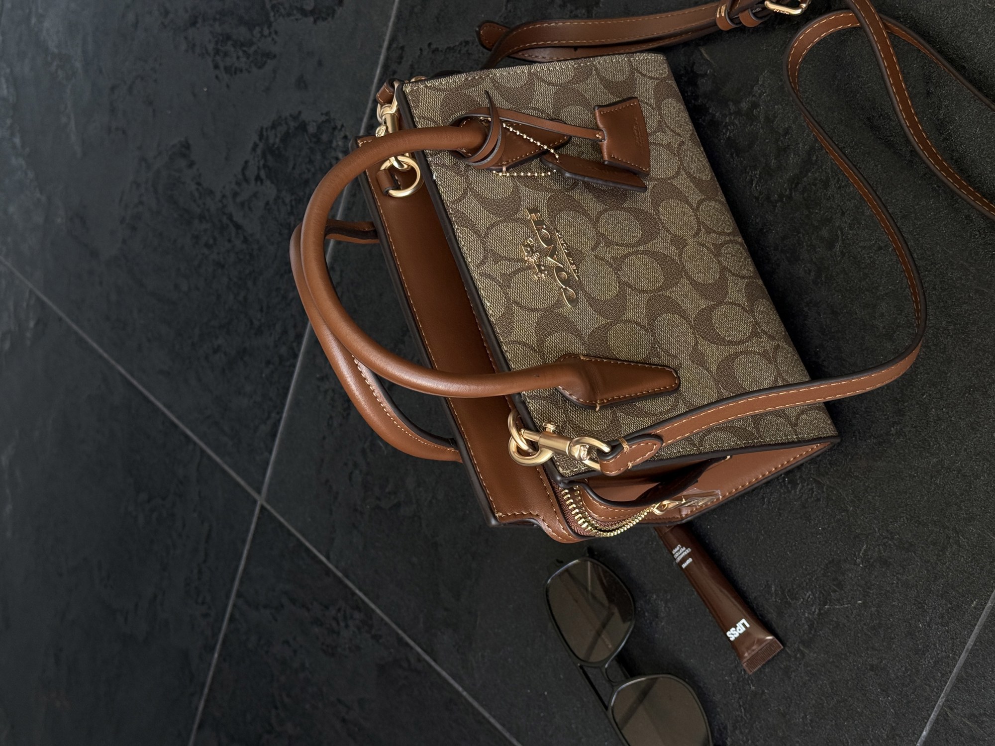 Coach Andrea Carryall In Signature Canvas Brown/Beige [оригінальн - 5