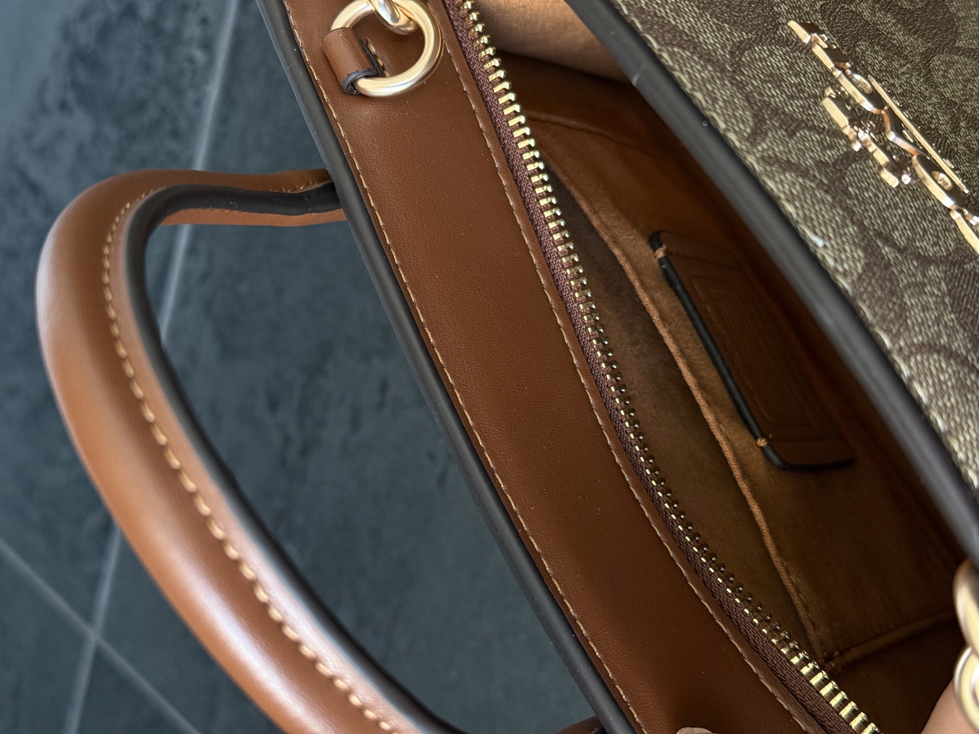 Coach Andrea Carryall In Signature Canvas Brown/Beige [оригінальн - 15