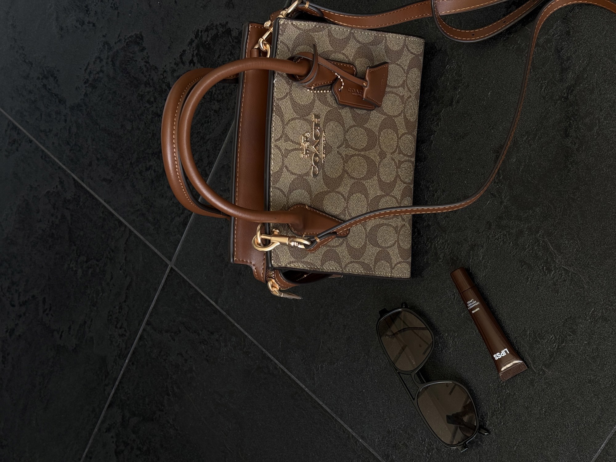 Coach Andrea Carryall In Signature Canvas Brown/Beige [оригінальн - 14