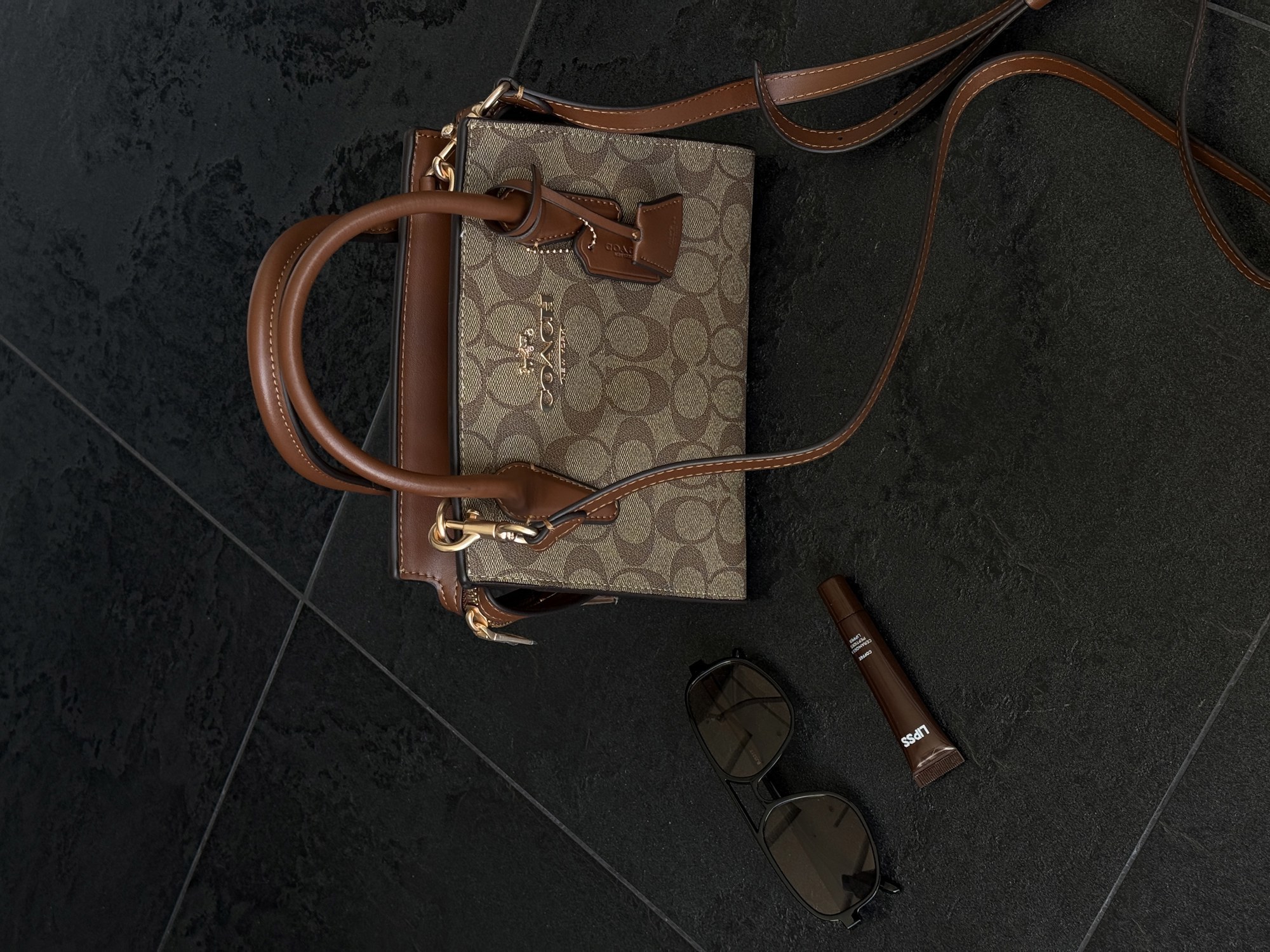 Coach Andrea Carryall In Signature Canvas Brown/Beige [оригінальн - 12