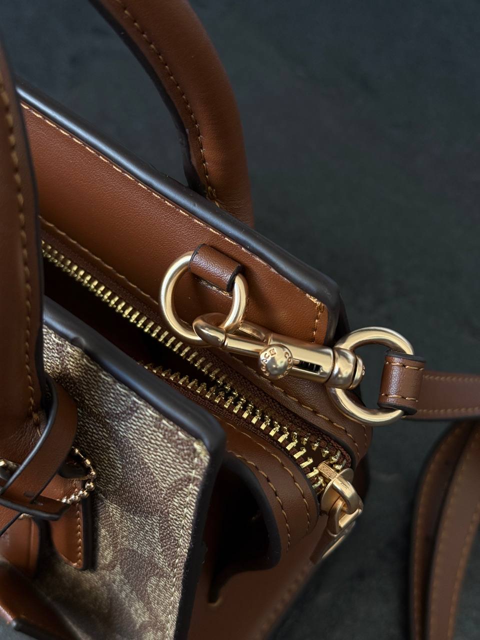 Coach Andrea Carryall In Signature Canvas Brown/Beige - 10