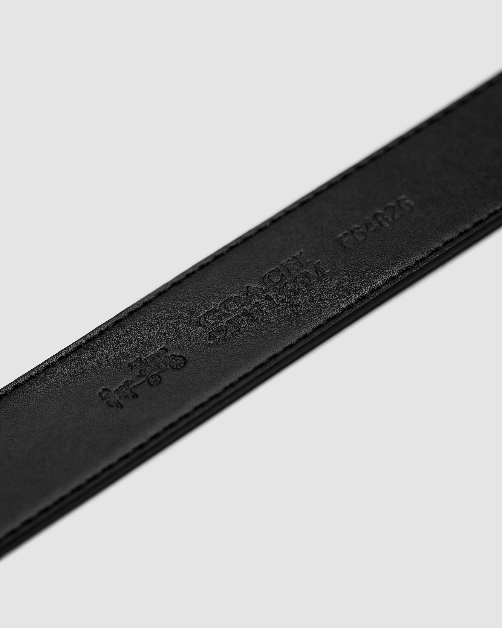 Coach Belt Kit Beige Canvas/Black Fittings - 14