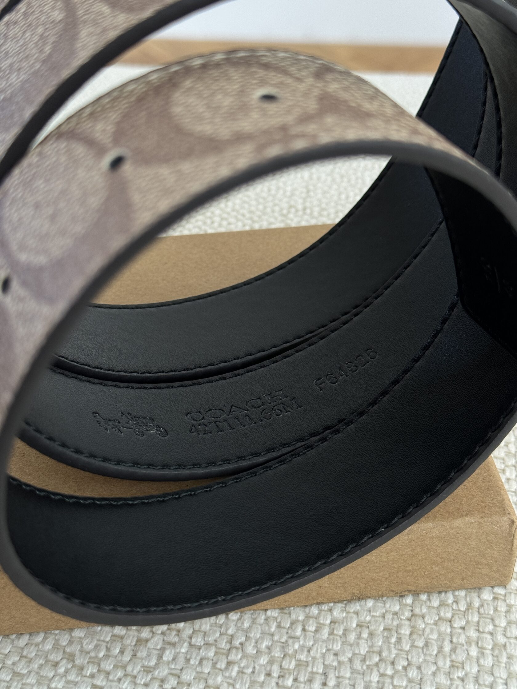 Coach Belt Kit Beige Canvas/Gold Fittings - 13