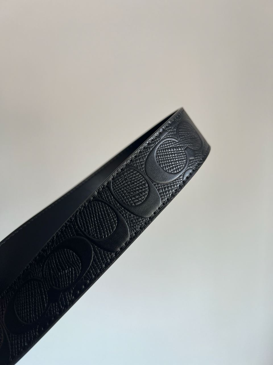 Coach Belt Kit Black Leather/Black Fittings - 14