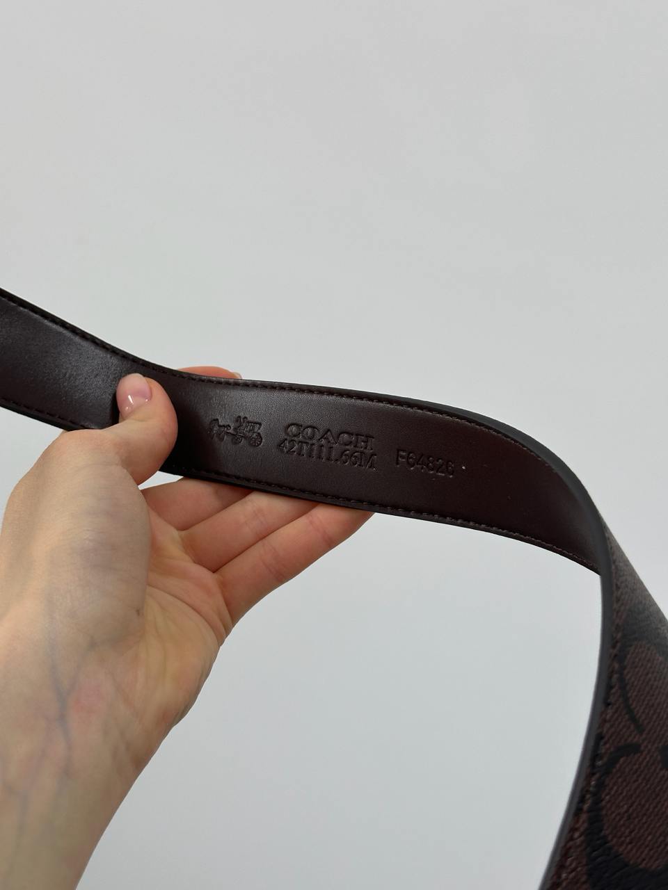 Coach Belt Kit Brown Canvas/Gold Fittings - 13