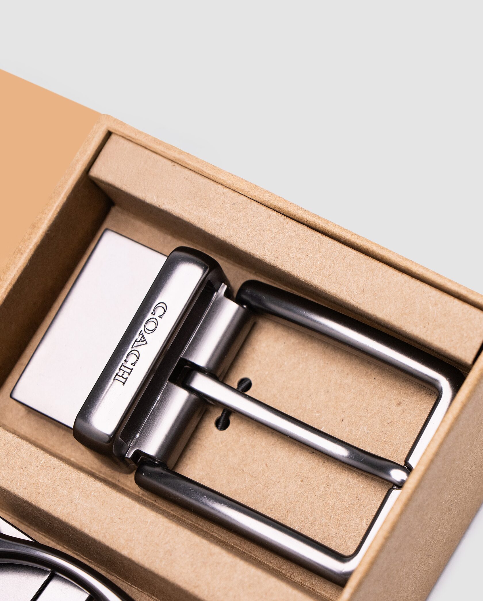 Coach Belt Kit Grey Canvas/Black Fittings - 11