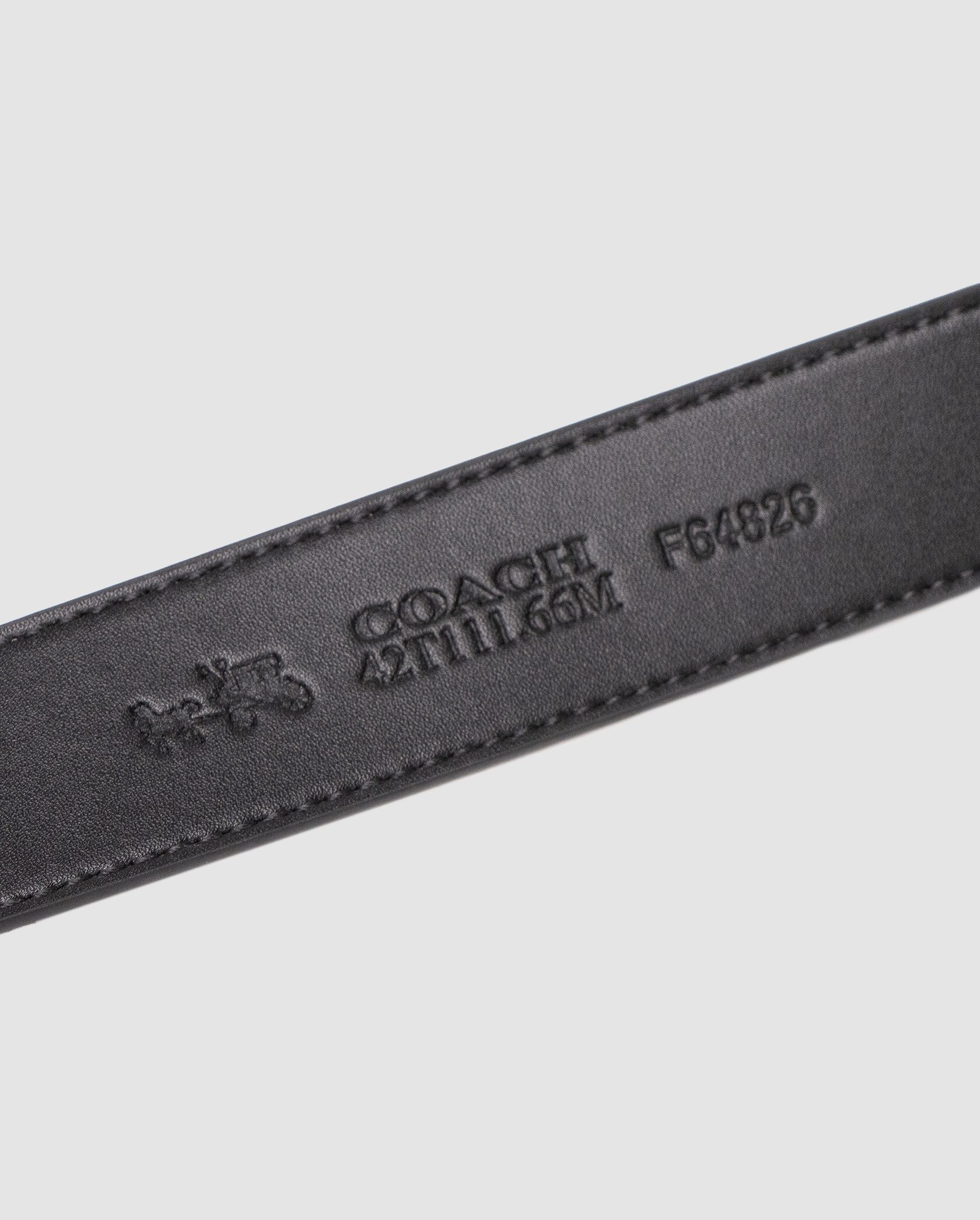 Coach Belt Kit Grey Canvas/Black Fittings - 21