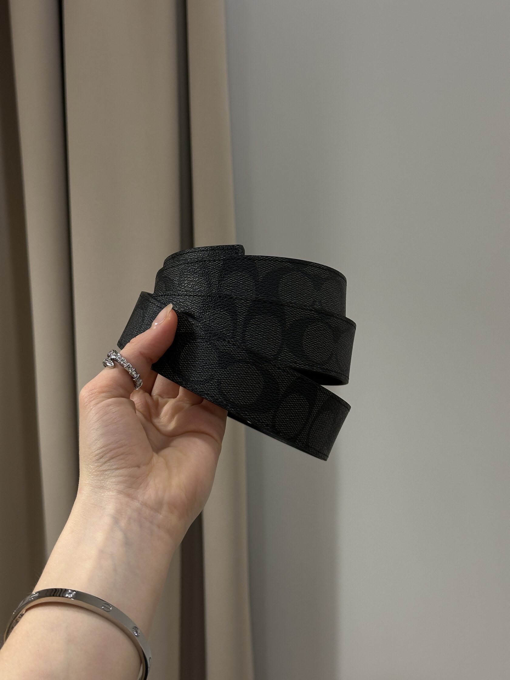 Coach Belt Kit Grey Canvas/Canvas Fittings - 11