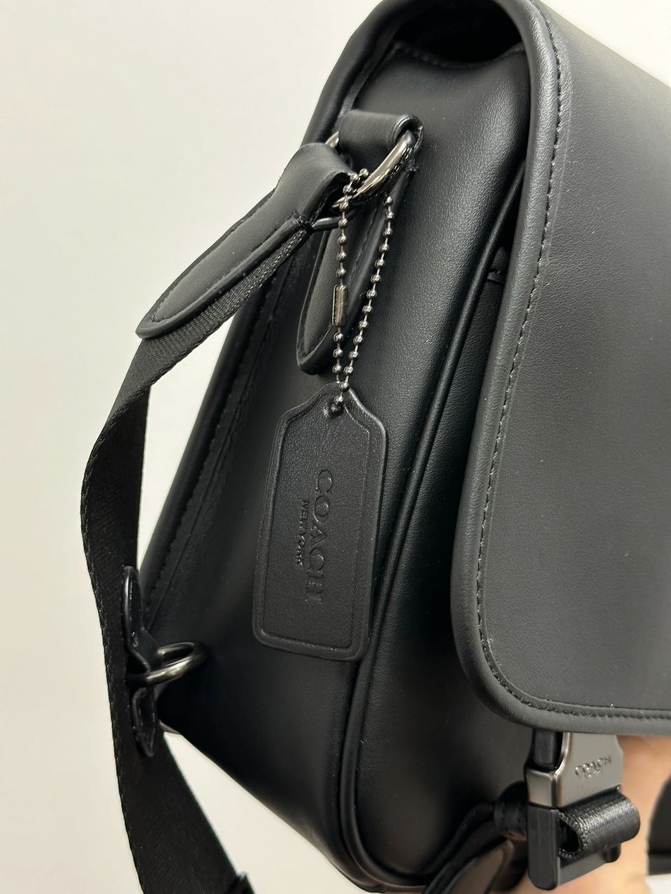 Coach Black League Hybrid Messenger Bag In Smooth Skin - 10