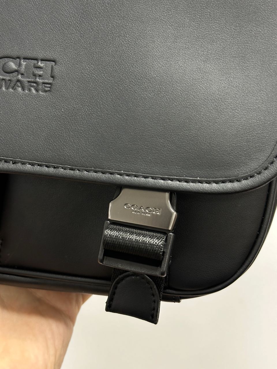 Coach Black League Hybrid Messenger Bag In Smooth Skin - 6