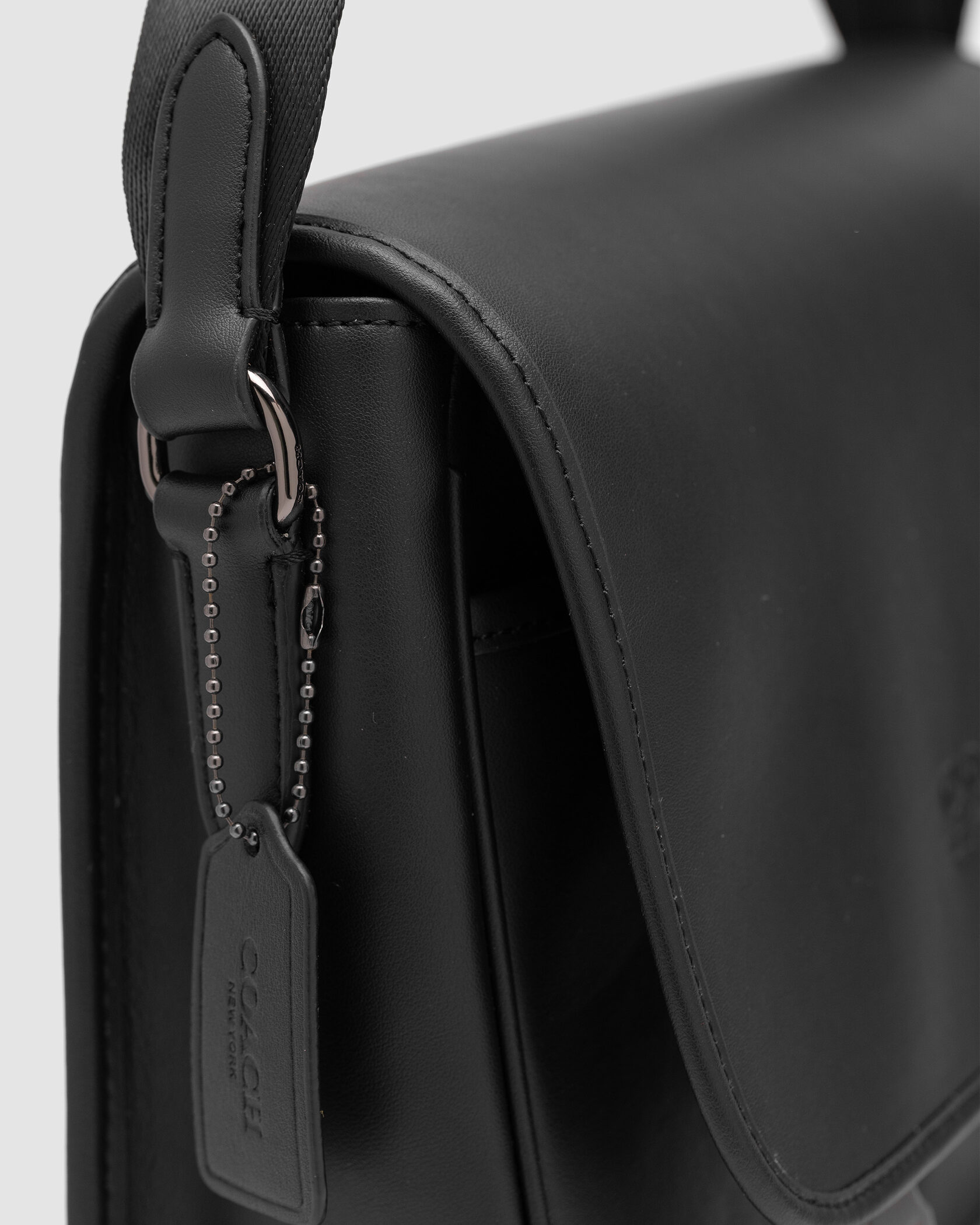 Coach Black League Hybrid Messenger Bag In Smooth Skin - 9