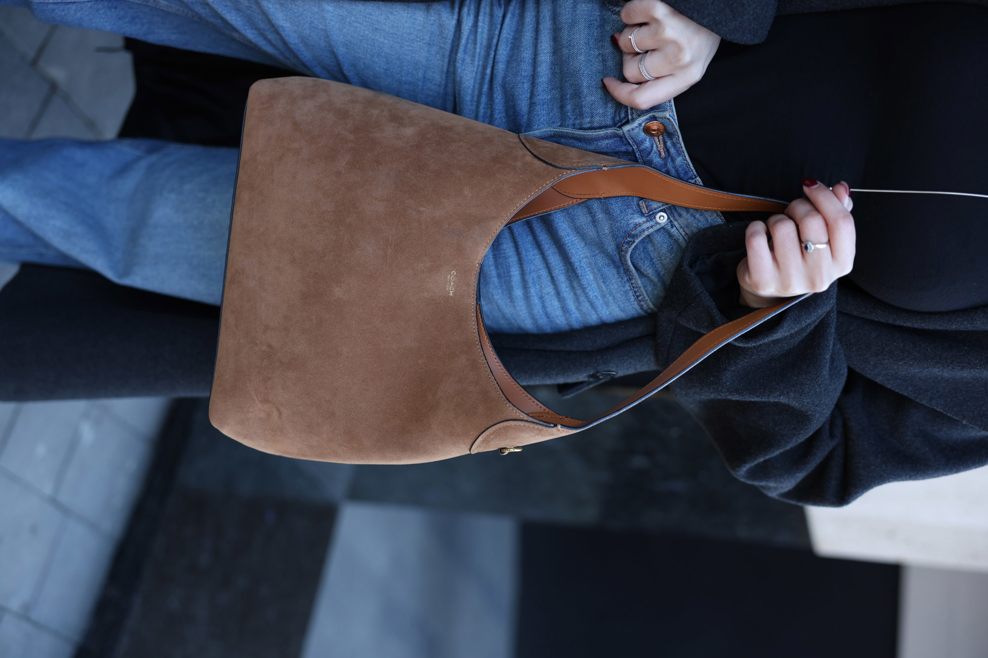 Coach Brooklyn Shoulder Bag 28 Honey Brown/Suede - 9