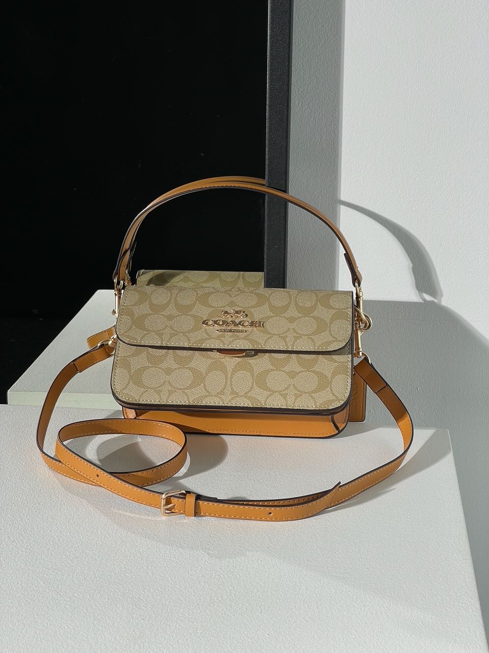 Coach Brynn Flap Crossbody In Signature Canvas Beige - 5