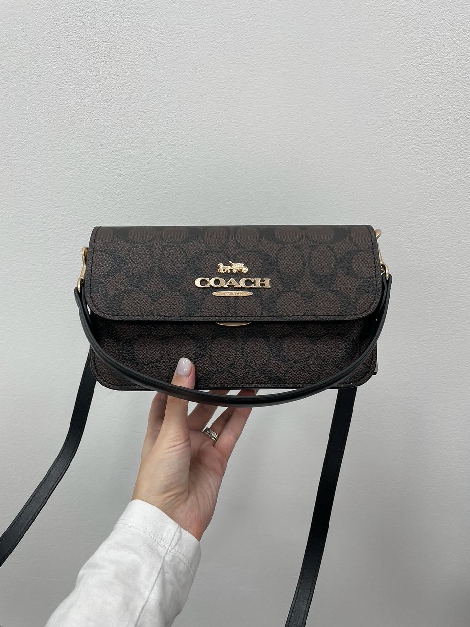 Coach Brynn Flap Crossbody In Signature Canvas Brown - 8