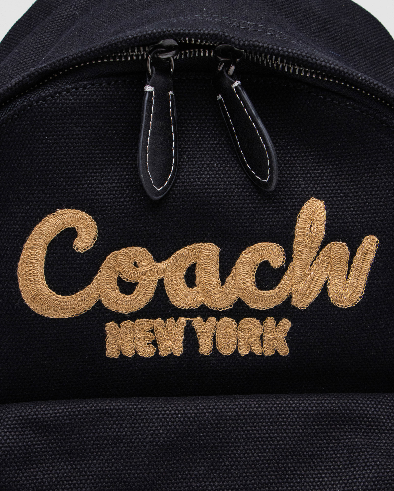 Coach Cargo Backpack in Signature Denim Black/Brown - 3