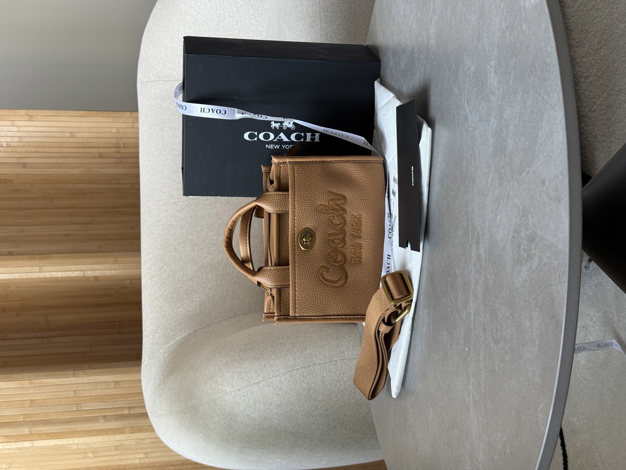 Coach Cargo Tote Bag 20 Brown - 10