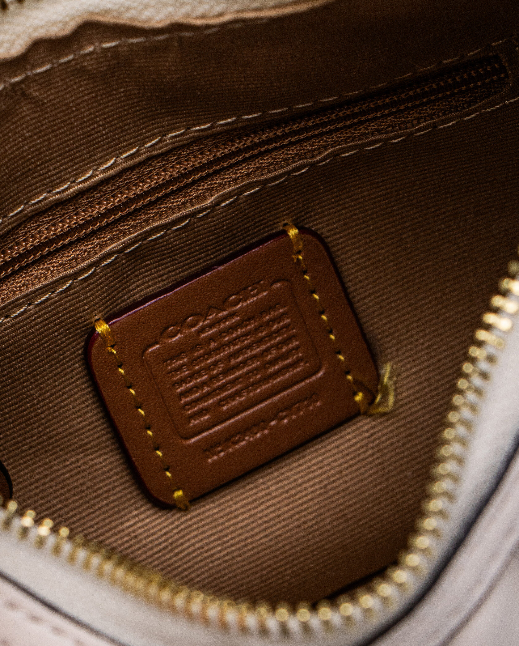 Coach Carmen Mini Crossbody Bag With Quilting White/Gold - 13