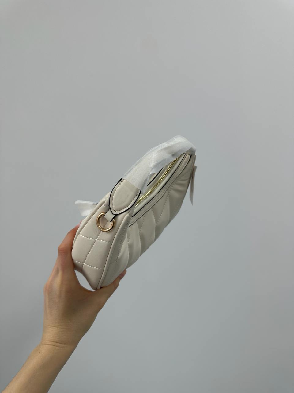 Coach Carmen Mini Crossbody Bag With Quilting White/Gold - 8