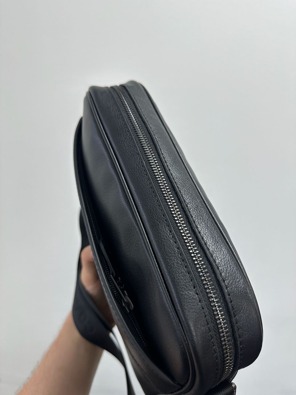 Coach Charles Camera Crossbody Messenger Bag Smooth Skin Black - 12