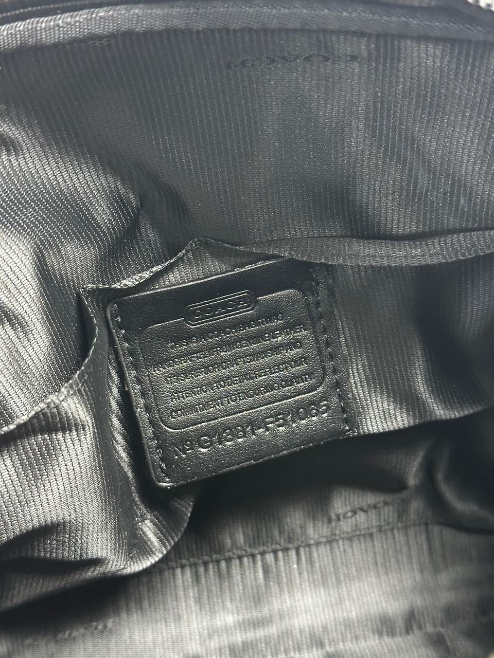 Coach Charles Camera Crossbody Messenger Bag Smooth Skin Black - 14