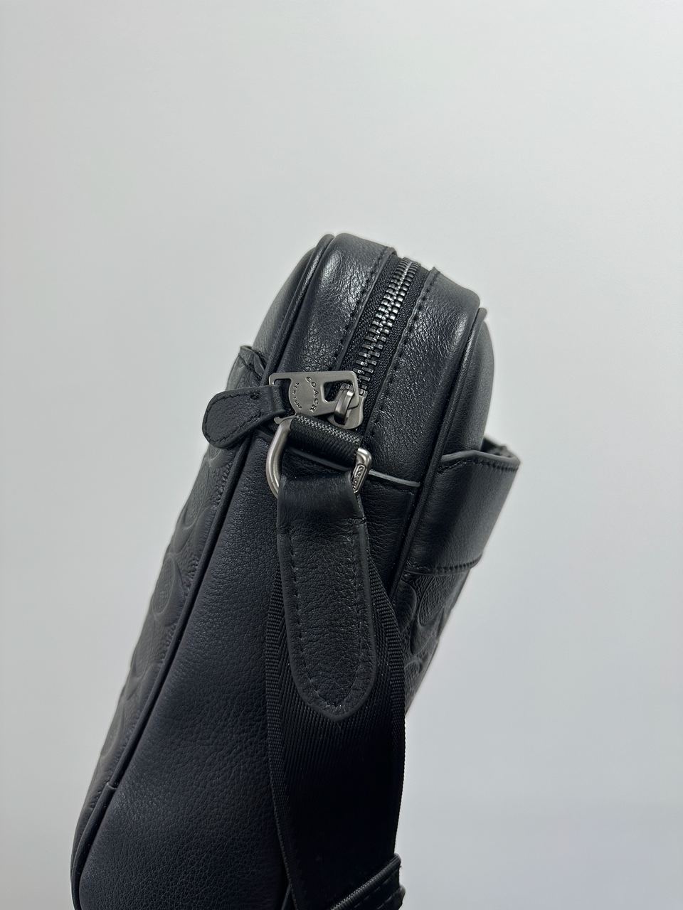 Coach Charles Camera Crossbody Messenger Bag Textured Black - 10