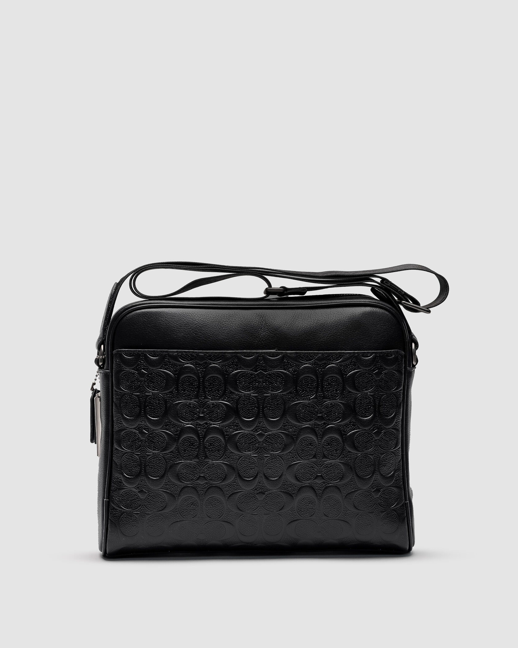 Coach Charles Camera Crossbody Messenger Bag Textured Black - 5